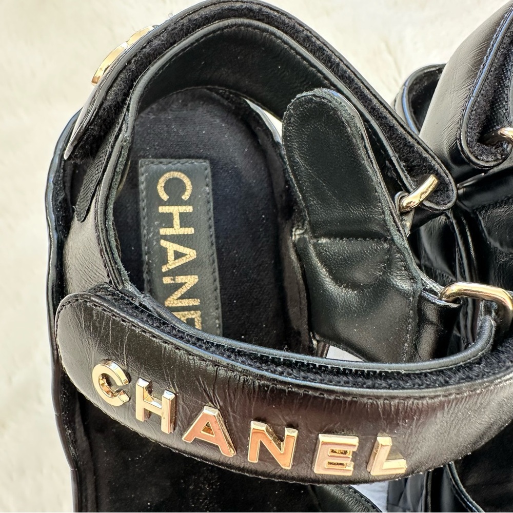 CHANEL women platform sandals size 35 EU Authentic Retail 2200$ - Picture 6 of 13